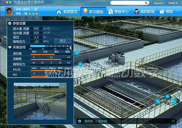 膜生物反應(yīng)器MBR的運(yùn)行與控制三維仿真教學(xué)
